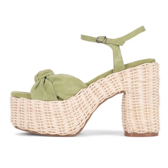 Jeffrey Campbell Tea Party Chunky Platform Suede Sandals - Picture 2 of 7